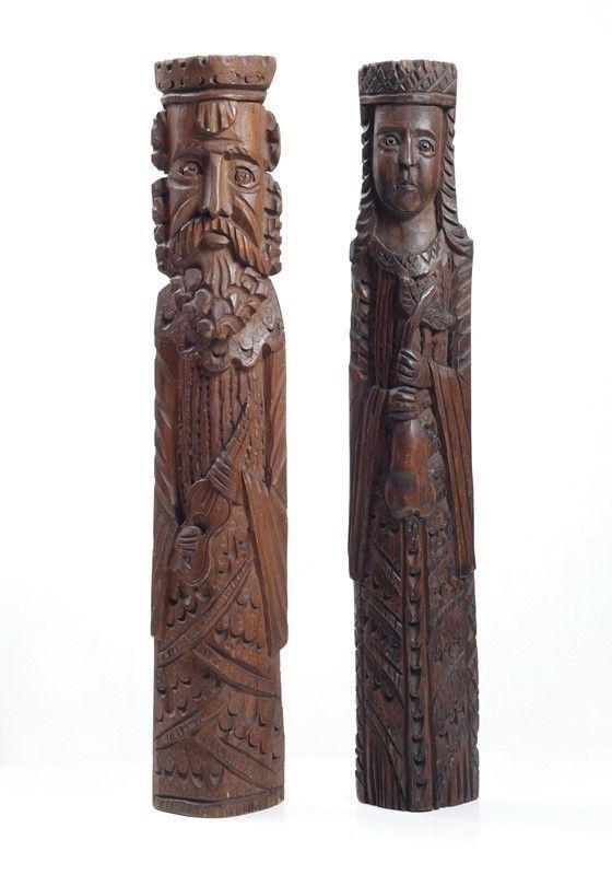 Coppia di sculture  - Auction House sale - Da un'importante collezione napoletana - Galleria Pananti Casa d'Aste