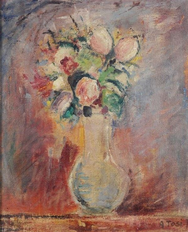 Arturo Tosi - Natura morta con fiori