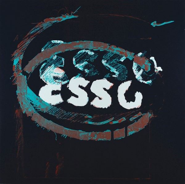 Mario Schifano : Esso  - Serigrafia materica su tela - Auction Arte moderna e contemporanea - III - Galleria Pananti Casa d'Aste