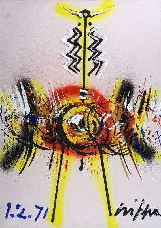 Roberto Crippa : Composizione   (1971)  - Acrilici su tela - Asta Arte moderna e contemporanea - III - Galleria Pananti Casa d'Aste