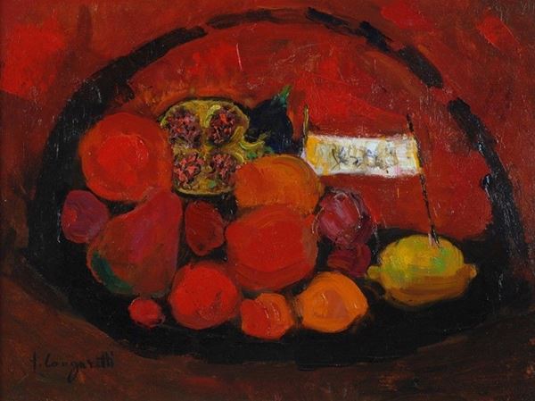 Trento Longaretti : Natura morta con frutti  (2009)  - Olio su tela - Auction Arte moderna e contemporanea - III - Galleria Pananti Casa d'Aste