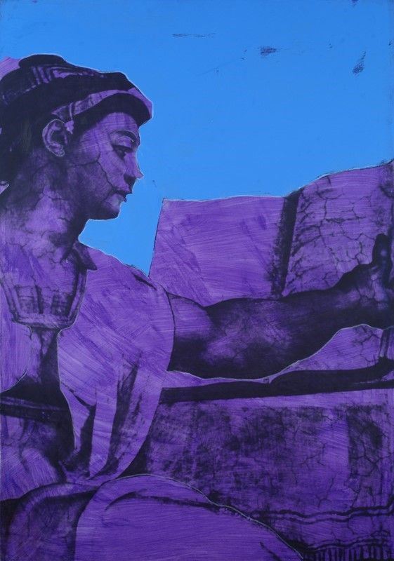Tano Festa : Da Michelangelo  (1987)  - Riporto fotografico su tela - Asta Arte moderna e contemporanea - III - Galleria Pananti Casa d'Aste