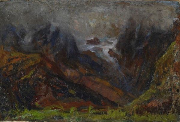 Cesare Tallone - Paesaggio di montagna