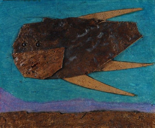 Roberto Crippa : Pesce  - Tecnica mista su tavola - Auction Arte moderna e contemporanea - III - Galleria Pananti Casa d'Aste