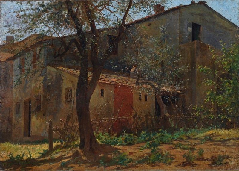 Luigi Bechi - Casolare a Castiglioncello