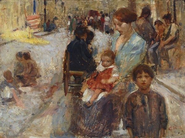 Cesare Ciani : Strada di San Frediano  - Olio su legno - Auction Autori del XIX e XX sec. - II - Galleria Pananti Casa d'Aste