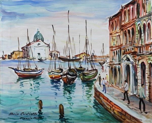 Mario Cortiello : Venezia  (1973)  - Olio su tela - Asta AUTORI DEL XIX E XX SEC - Galleria Pananti Casa d'Aste