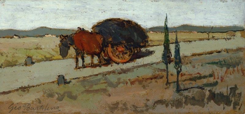 Giovanni Bartolena - Cavallo con Carro a Campolecciano