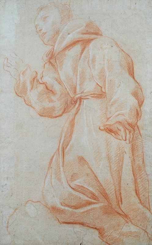 Ludovico Carracci - San Francesco (fronte); Orante (retro)