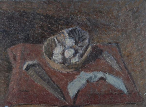 Giovanna Nascimbene Tallone : Natura morta  (1946)  - Olio su tela - Asta Arte Moderna e Contemporanea - III - Galleria Pananti Casa d'Aste