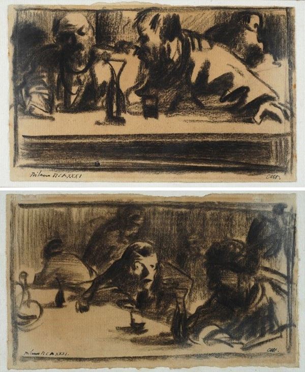 Pietro Annigoni - Coppia di disegni