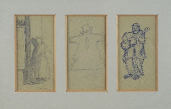 Luigi Michelacci : Tre disegni   - Asta Autori del XIX e XX sec. - II - Galleria Pananti Casa d'Aste