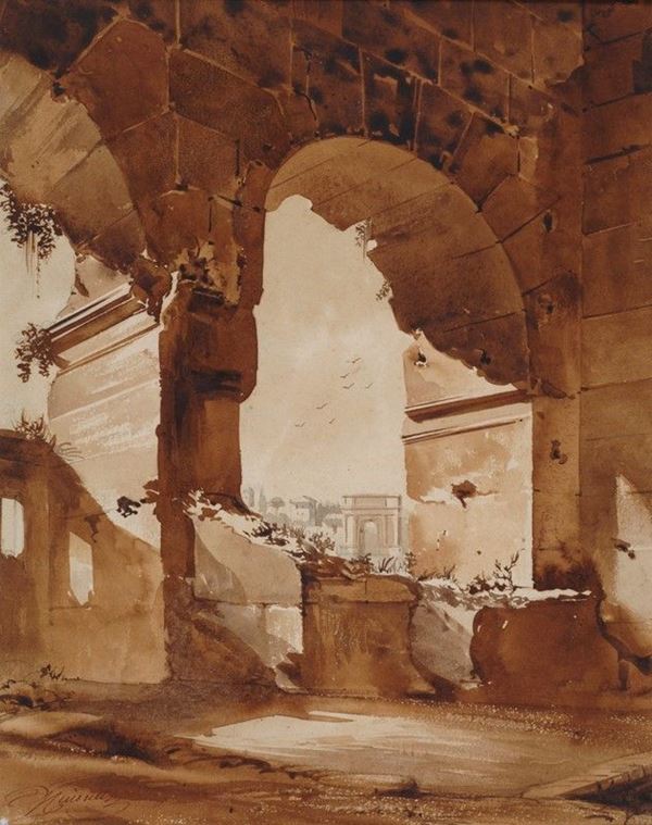 Anonimo, XIX sec. - Rovine romane