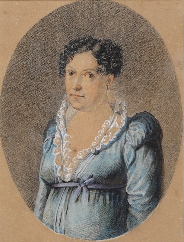 Anonimo, XIX Sec. - Coppia di Ritratti