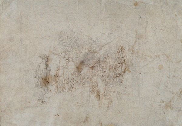 Scuola Romana, XVI sec. : Convito degli Dei  - Penna su carta - Auction Antiquariato - I - Galleria Pananti Casa d'Aste