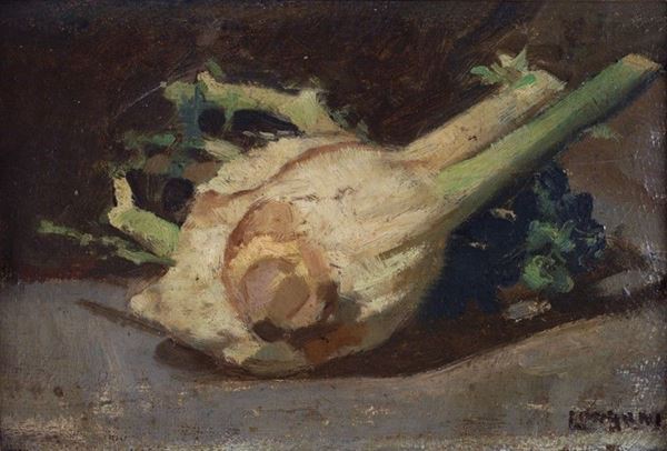 Emilio Longoni - Natura morta con finocchio