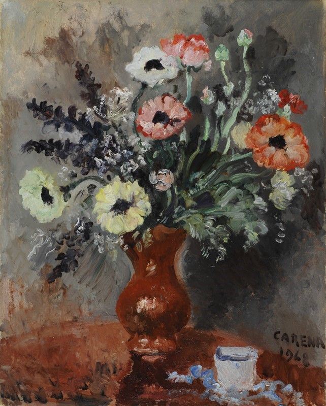 Felice Carena - Vaso con Fiori