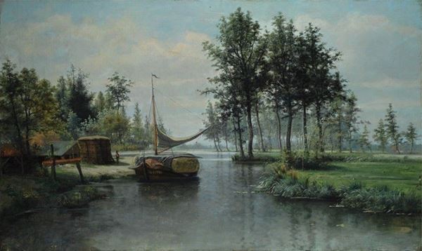 Charles-Fran&#231;ois Daubigny - Barcone sul fiume