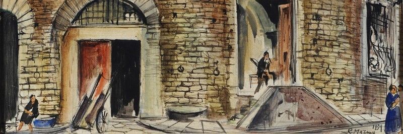 Rodolfo Marma - Firenze, Angolo di Piazza Peruzzi