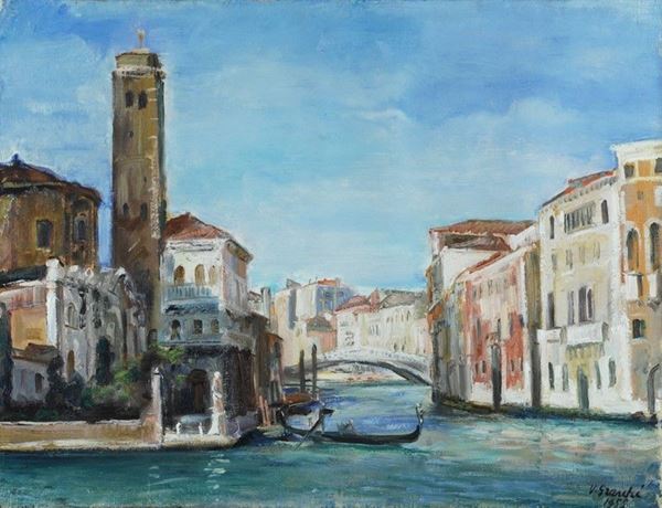Vittorio Granchi : Venezia  (1955)  - Olio su tela - Auction STORART - ARTE MODERNA E CONTEMPORANEA - IV - Galleria Pananti Casa d'Aste