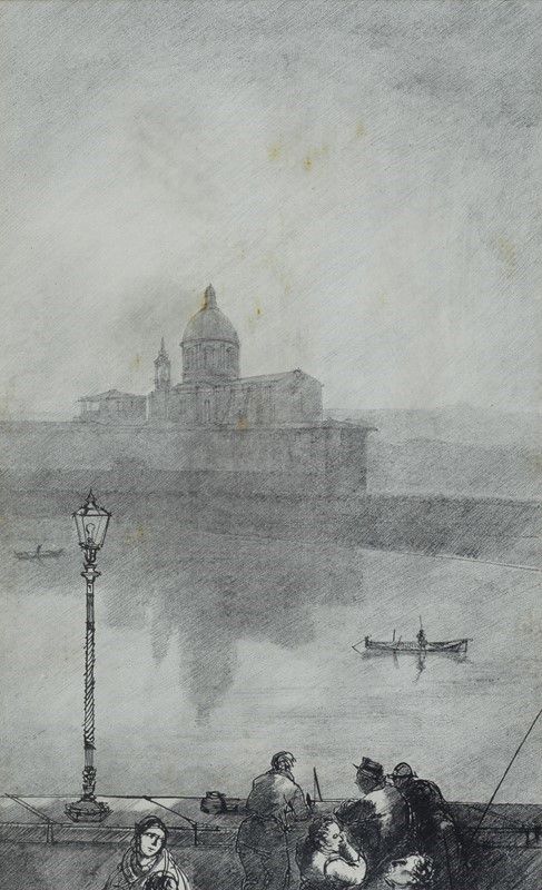 Quattro stampe con vedute di Firenze