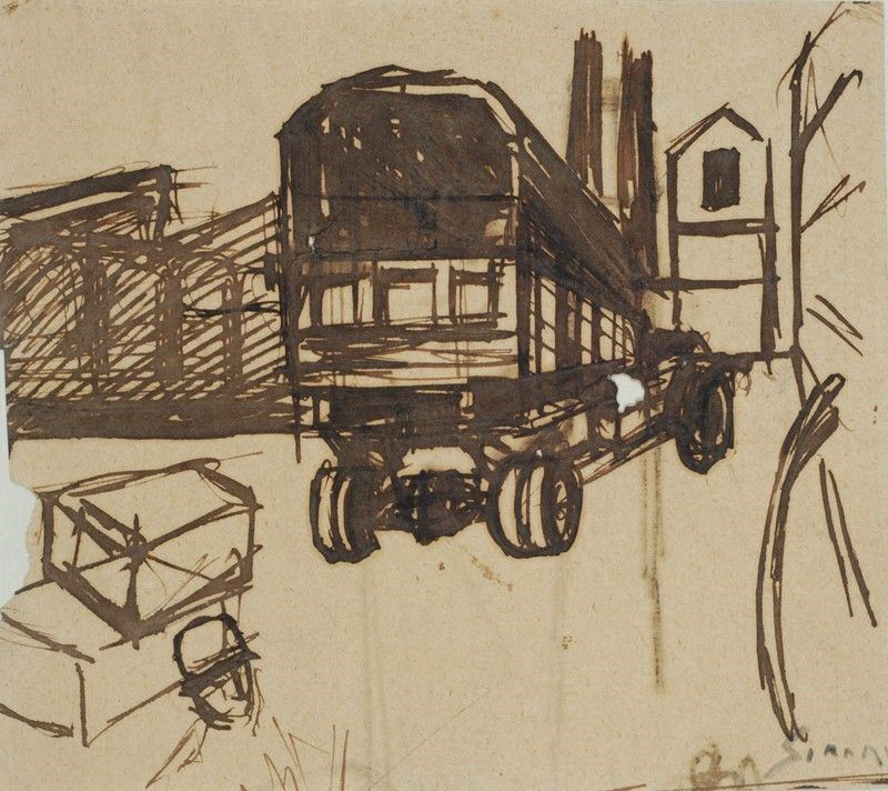 Mario Sironi - Paesaggio Urbano con Camion