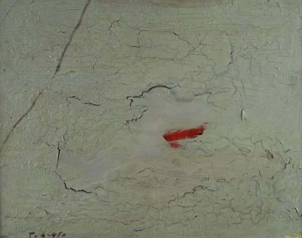 Giulio Turcato : Composizione  (1958-59)  - Olio e tecnica mista su tela - Asta Arte moderna e contemporanea - III - Galleria Pananti Casa d'Aste