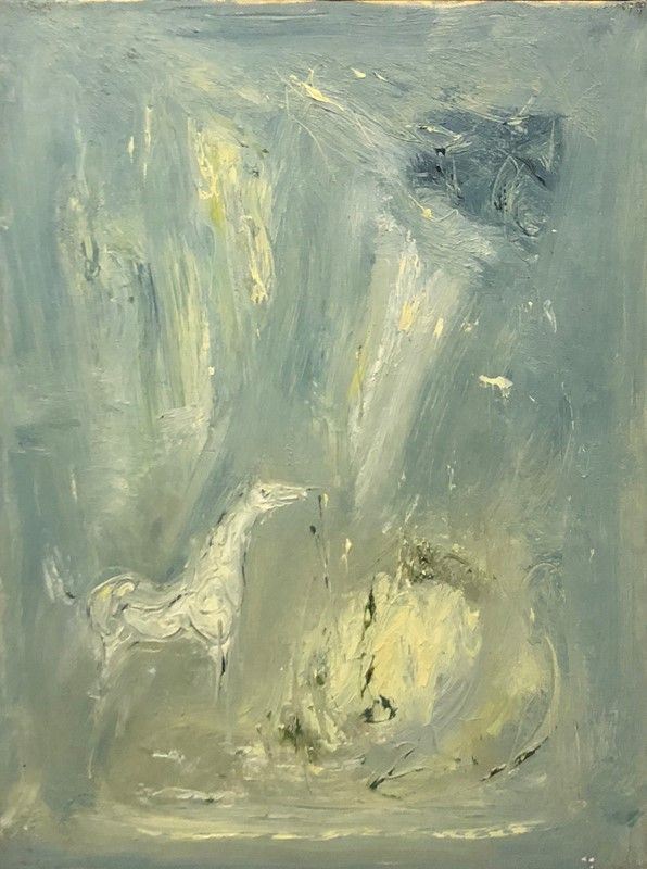 Giovanni Stradone : Cavallo  - Olio su tela - Auction Arte moderna e contemporanea - III - Galleria Pananti Casa d'Aste