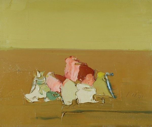 Sergio Scatizzi : Natura morta  (1970)  - Olio su tela - Asta STORART - ARTE MODERNA E CONTEMPORANEA - IV - Galleria Pananti Casa d'Aste