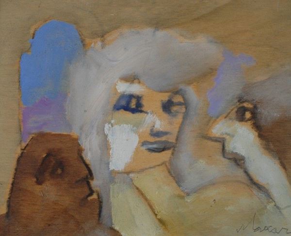 Mino Maccari : Ballatoio  (1986)  - Olio su compensato - Auction STORART - ARTE MODERNA E CONTEMPORANEA - IV - Galleria Pananti Casa d'Aste