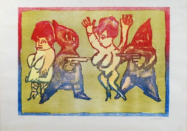 Mino Maccari - Figure armate