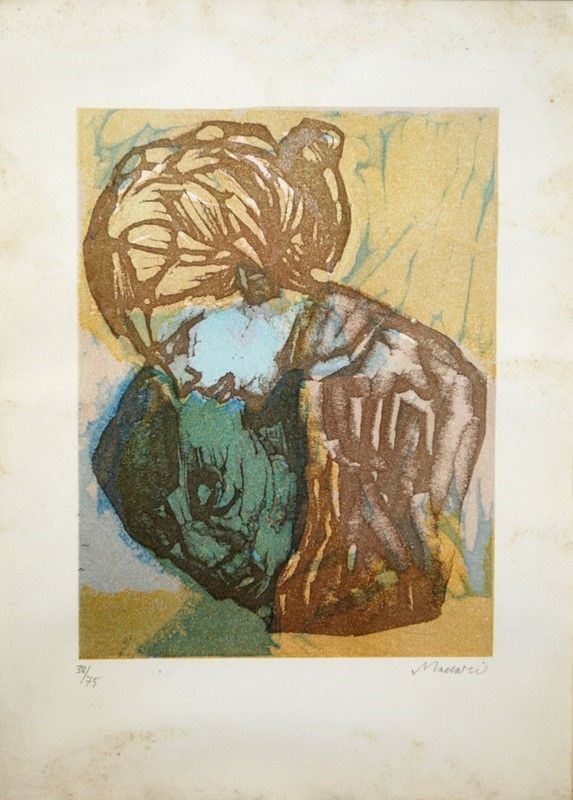 Mino Maccari : Figura femminile  - Linoleografia   - Auction GRAFICA ED EDIZIONI - Galleria Pananti Casa d'Aste