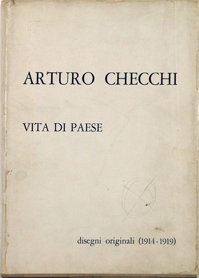 Libro Contenente 27 Disegni Arturo Checchi - "vita di Paese"