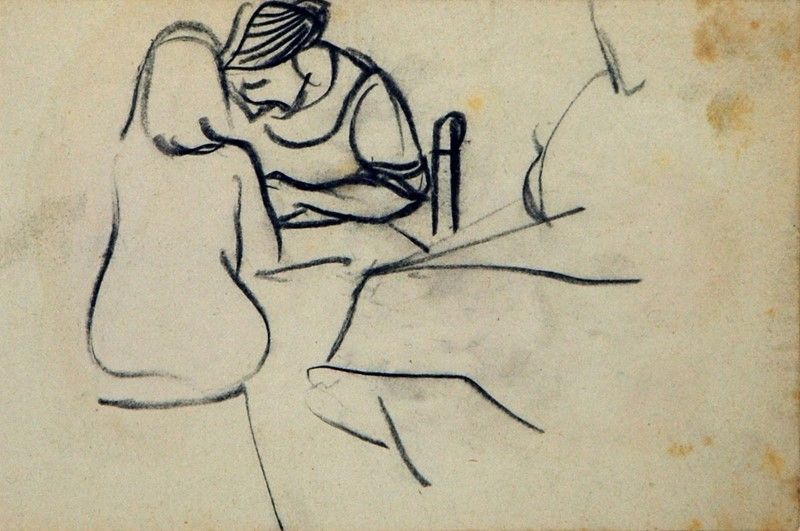 Libro Contenente 27 Disegni Arturo Checchi - "vita di Paese"
