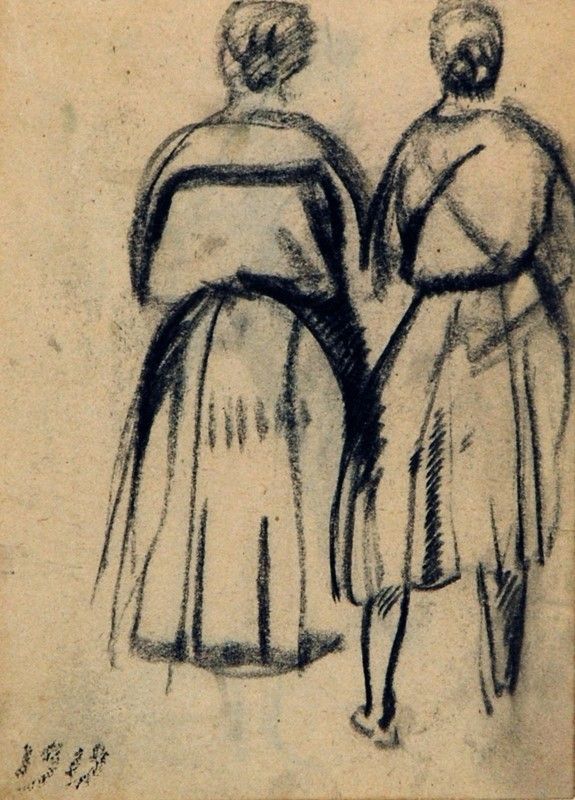 Libro Contenente 27 Disegni Arturo Checchi - "vita di Paese"