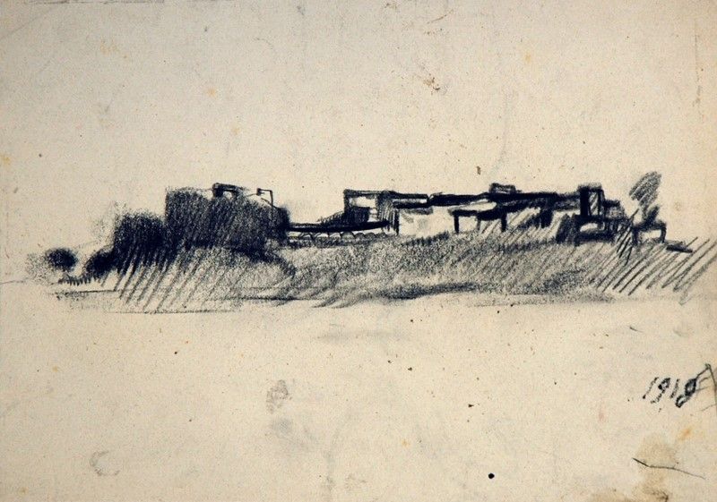 Libro Contenente 27 Disegni Arturo Checchi - "vita di Paese"