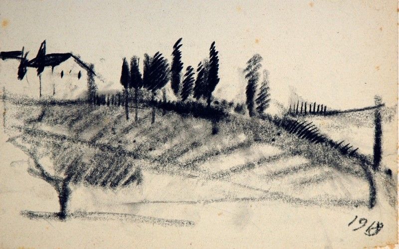 Libro Contenente 27 Disegni Arturo Checchi - "vita di Paese"
