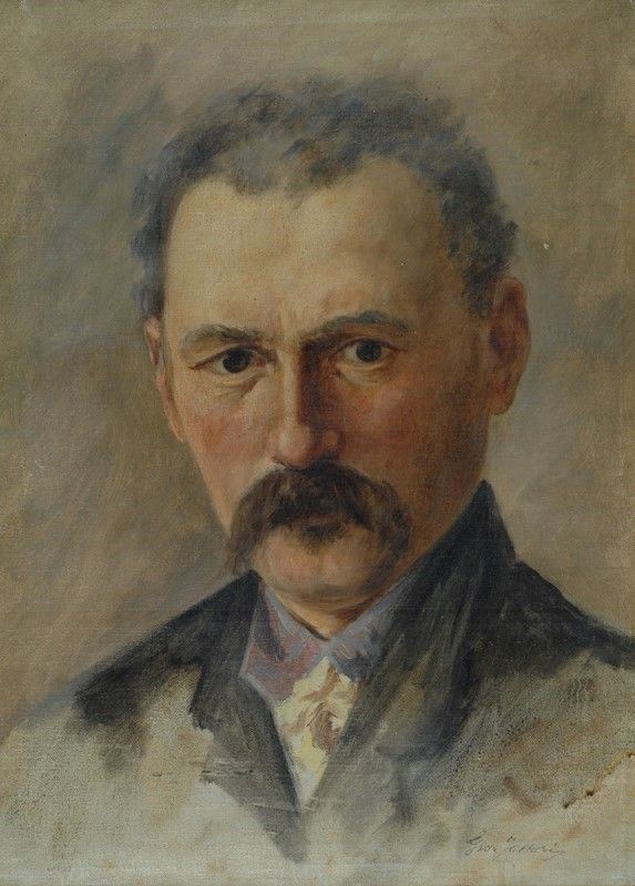 Attr. a Giovanni Fattori : Ritratto di Fattori (autoritratto)  - Olio su tela - Auction AUTORI DEL XIX E XX SEC - II - Galleria Pananti Casa d'Aste