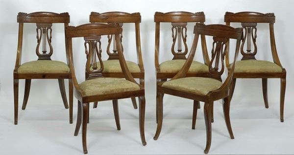 Sei sedie  - Auction House sale - Da un'importante collezione napoletana - Galleria Pananti Casa d'Aste