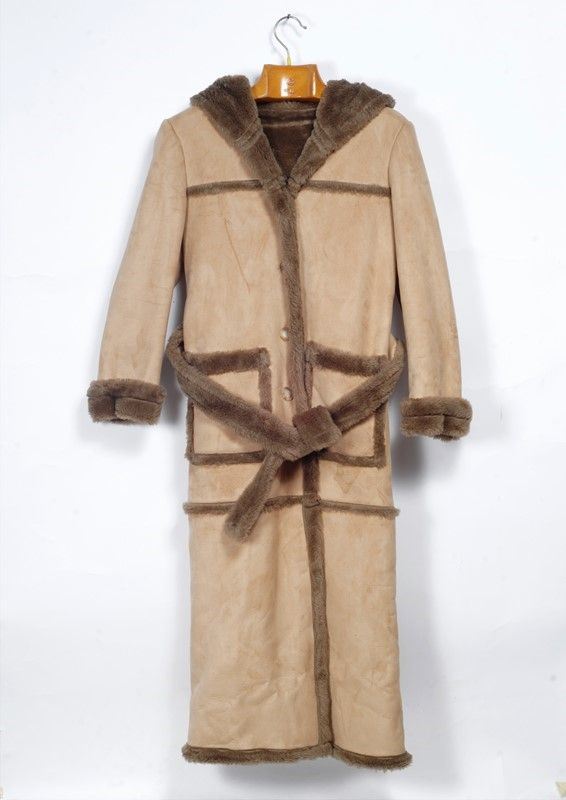 Cappotto in montone scamosciato reversibile 