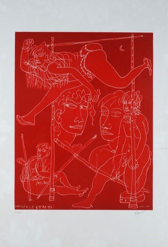 Tono Zancanaro : Senza titolo  - Serigrafia - Asta GRAFICA ED EDIZIONI - Galleria Pananti Casa d'Aste