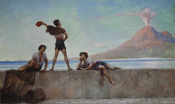 Herbert Sydney : L'eruzione del Vesuvio  (1887)  - Olio su tela - Auction ASTA FUORI ASTA - Galleria Pananti Casa d'Aste