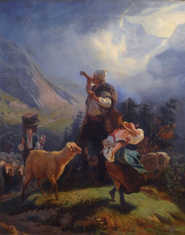 Eug&#232;ne Alexis Girardet - La transumanza