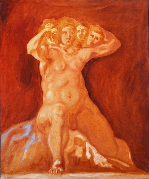 Roberto Barni : L'osservatore  (1980)  - Olio su tela - Auction STORART - ARTE MODERNA E CONTEMPORANEA - IV - Galleria Pananti Casa d'Aste