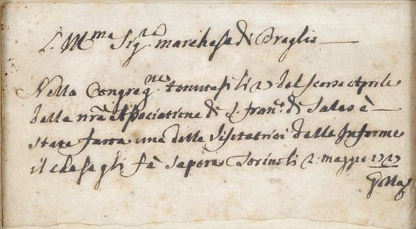 Lettera manoscritta Anonimo XVI sec.   ( )  - Asta ARREDI E OGGETTISTICA - Galleria Pananti Casa d'Aste