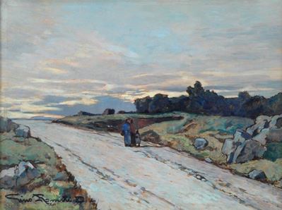 Strada di Campagna al Tramonto