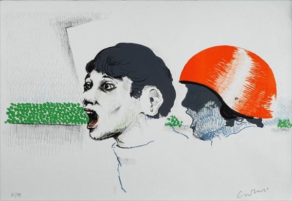 Bruno Caruso : Volti  - Litografia - Asta GRAFICA ED EDIZIONI - Galleria Pananti Casa d'Aste
