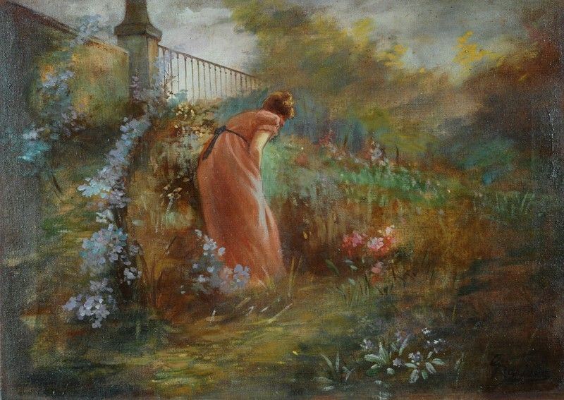 Giuseppe Barison - Donna in Giardino