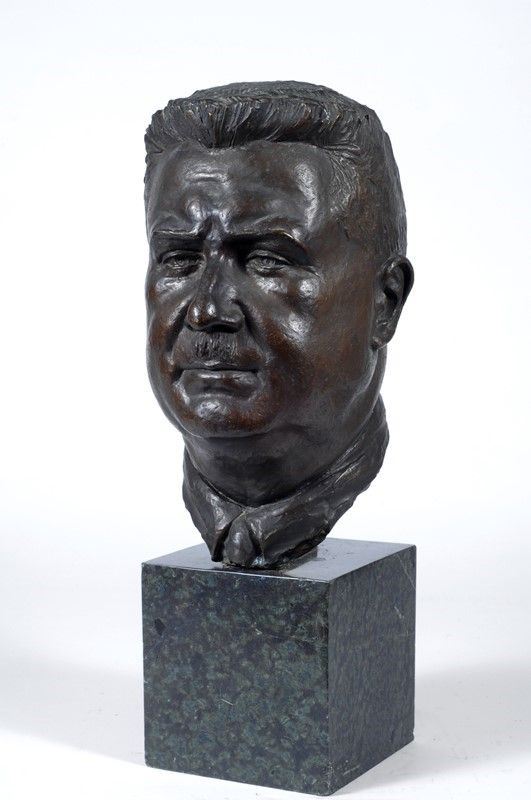 Giovanni Cappelletti : Ritratto di Giuseppe Corti  - Bronzo - Asta AUTORI DEL XIX E XX SEC - Galleria Pananti Casa d'Aste