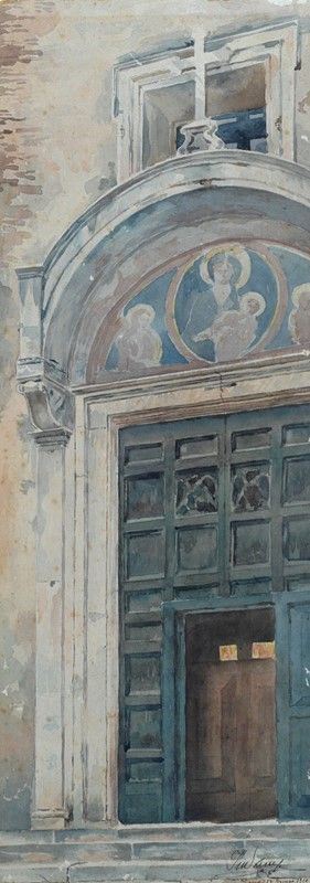 Vittorio Invernizzi - Ingresso di chiesa romana